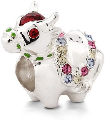 Zodiac Cattle Beads Made with Swarovski and Sterling Silver (Get 1 Genuine Leather Bracelet)