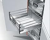 Blum Tandembox Interior Roll Out Slides D Height Double Gallery 550mm (21 5/8) 100# Class Full Extention Kit Grey