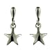 Silver Stud Earrings with Star Drop