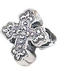 Zable (tm) Sterling Silver Cross, Fancy Bead / Charm