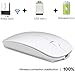 Rechargeable Wireless Mouse for Laptop Wireless Mouse for MacBook Pro MacBook Air Chomrebook Desktop Computer (White)