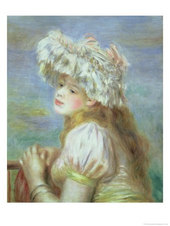 Portrait of a Young Woman in a Lace Hat, 1891 by Pierre-Auguste Renoir