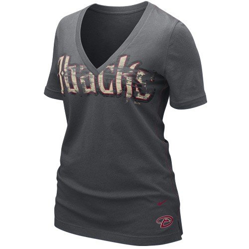 Nike Arizona Diamondbacks Ladies Black My Team V-neck T-shirt