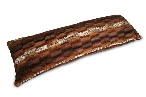 Elements Home Micro-Fur Animal Design Body Pillow, 20-Inch by 54-Inch, Jumbo Size