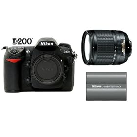 Nikon D200 10.2MP Digital SLR Camera + Nikon 18-135mm AF-S Lens + Extra Nikon EN-EL3e Battery