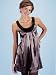 Style Violet Gray Pleated Contrast Dress