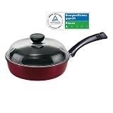 Produkt-Bild: BERNDES 295399 ColorCAST Aluguss-Schmorpfanne carminrot 28 cm mit Glasdeckel
