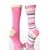 Ladies 2 Pair Elle Striped and Plain Bamboo Socks