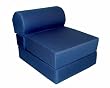 Studio Chair Sleeper Jr. Twin 28" Navy Poly Cotton By Elite Furniture