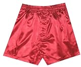 Regal Red Satin Boxer Shorts for men