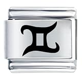 Gemini Symbol Italian Charms Bracelet Link