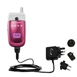 International Wall / AC Charger for the Sony Ericsson z310i - Gomadic Brand w/ TipExchange Technology