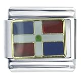 Flag Of Dominican Republic Italian Charms Bracelet Link