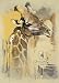 Joadoor - Wildlife Giraffe Size 19.75x27.5 by Joadoor . ART PRINT ON CANVAS with 1 1/2 inch deep bars. 19.41 inches width by 26.33 inches height. Highest Quality Art Poster Print