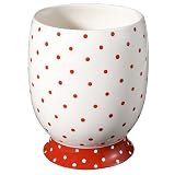Dots Wastebasket - Red/ White