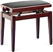 Stagg Piano Bench - Mahogany Gloss and Black Velvet