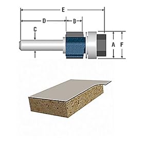 BOSCH 85431M Bevel Trim Assembly 1 4-Inch Shank 10 Degree Bevel Router Bit by Bosch