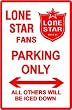 LONE STAR PARKING novelty beer sport sign