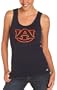 Auburn Tigers Junior's Ribbed Tank Top (Small, Navy)