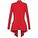 [DRSKIN] Women's Open - Front Long Sleeve Knit Cardigan (XL, Red)