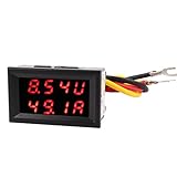 uxcell　電圧電流計　プラスチック　電気部品　テスターモニタデュアル　直流パワーバッテリー　電圧　電流