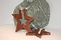 Wood Star Earrings - Hand Carved