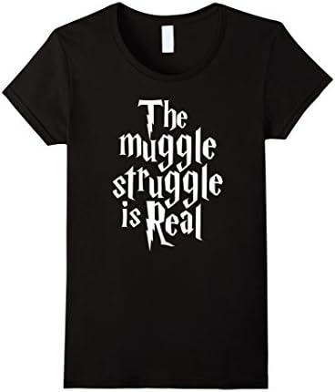 Women's The Muggle Struggle Is Real Shirt Large Black