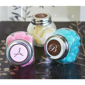  Monogram Candy Jars - Baby Shower Gifts & Wedding Favors (Set of 24)