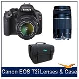 Canon EOS Digital Rebel T2i 18MP w/ Full HD 1080p Video, 3.7 fps, & ISO expandable to 12800. Kit Includes Canon 18-55 IS Kit Lens & Canon EF 75-300mm F4-5.6 III Lens Plus a Deluxe Gadget Bag. Save Up To 500.00 Canon Printer Rebate.