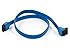 Monoprice 18-Inch SATA III 6.0 Gbps Cable with Locking Latch and 90-Degree Plug - Blue