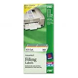 Avery 2180 - File Folder Labels on Mini-Sheets, 2/3 x 3-7/16, Assorted, 300/Pack-AVE2180