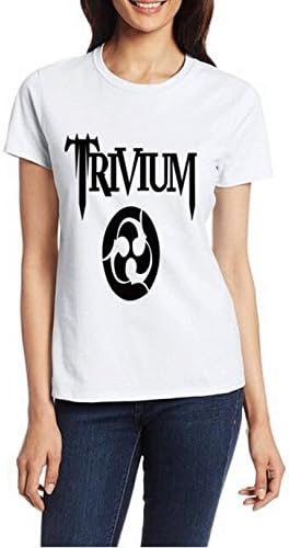 Unisex Silk Printing Trivium Short T-shirt (S, women white/A0521 Trivium)
