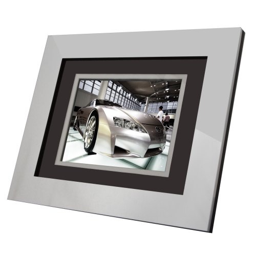 TAO 8-Inch 256MB Double-Matted Modern Digital Frame (Polished Silver)