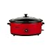 Nesco 4816-12G 6-Quart Roaster Oven With Porcelain Cookwell And Glass Lid - Red