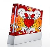 Flaming Heart Skin for Nintendo Wii Console