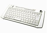 ミヨシ レーザー式トラックボール内蔵キーボード(ホワイト) TK-24G04/WH