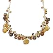 16+2 Inch Multistrand Necklace w/ Crystal, Carnelian, Smoky Quartz and Cultured Freshwater Pearl