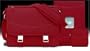 17" MacCase Premium Leather MacBook Shoulder Bag/ Sleeve /Pouch Set - Red