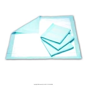 blue disposable bed pads