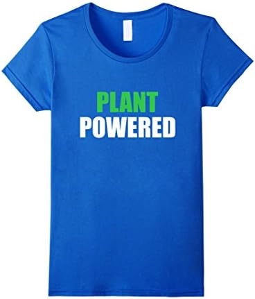 Women's Plant Powered Tshirt Small Royal Blue