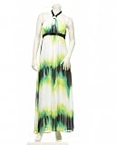 2b Color Stripe Halter Maxi Dress
