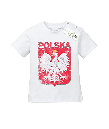POLSKA VINTAGE – POLEN – BABY – WEISS – T-SHIRT by Jayess-Baby Gr. 68/74