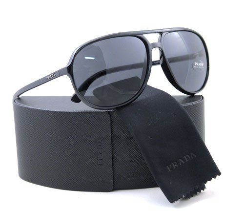 AUTHENTIC PRADA SUNGLASSES SPR 09M 1AB-1A1 BLACK SPR09M