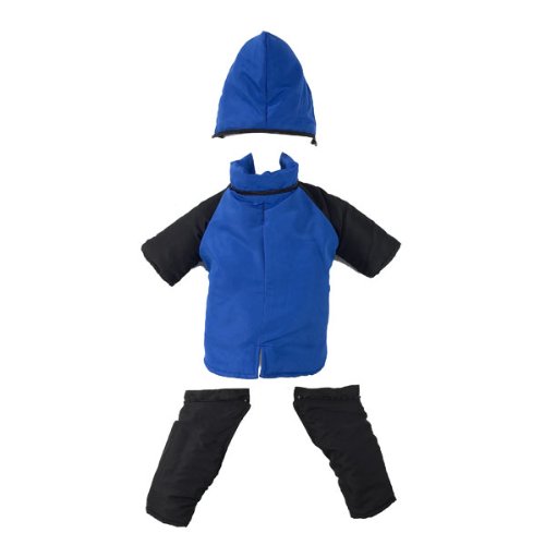 Casual Canine Nylon Dog Snowsuit, Medium, 16-Inch, Royal Blue
