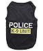 Parisian Pet Unisex Dog T-Shirt with Embroidered 'POLICE k-9 Unit' Dog Clothes - 100% Cotton, Dog Costume - Breathable Police Dog Vest - Machine Washable Dog Shirts for Small Dogs, XXS