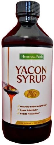 Yacon Syrup 100% Pure, Raw -Weight Loss Aid - Natural Sugar Substitute - Superfood - Boosts Metabolism - Diet Syrup - 8 Ounces