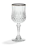 Cristal D'Arques Longchamp Gold Wine, Set of 4