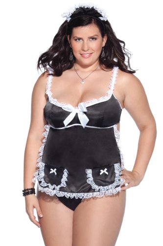 Plus Size French Maid Apron Costume
