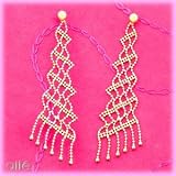 Jewelry : 14K Beaded Diagonal Fringe Earrings
