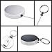 Kare and Kind Heavy Duty Retractable Reel with Belt Clip, 40 inch Steel Cord, Chrome Metal case, Belt Loop Clasp & Key Ring, Clasps Swivel Clips for Key/ID Badge (1PC)
